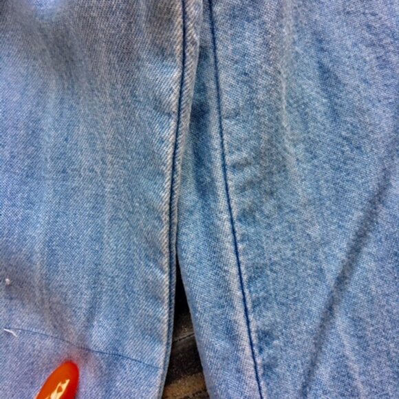 Angela Mara Lyocell denim blue paperbag tie up waist pants size xs - Picture 7 of 10